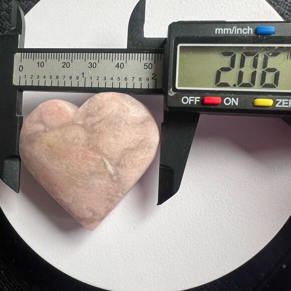 Pink Opal Heart Carving (#7) - Picture 7 of 9